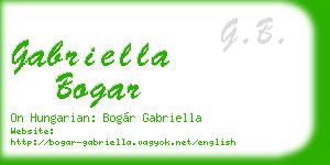 gabriella bogar business card