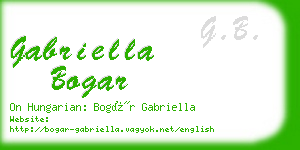 gabriella bogar business card